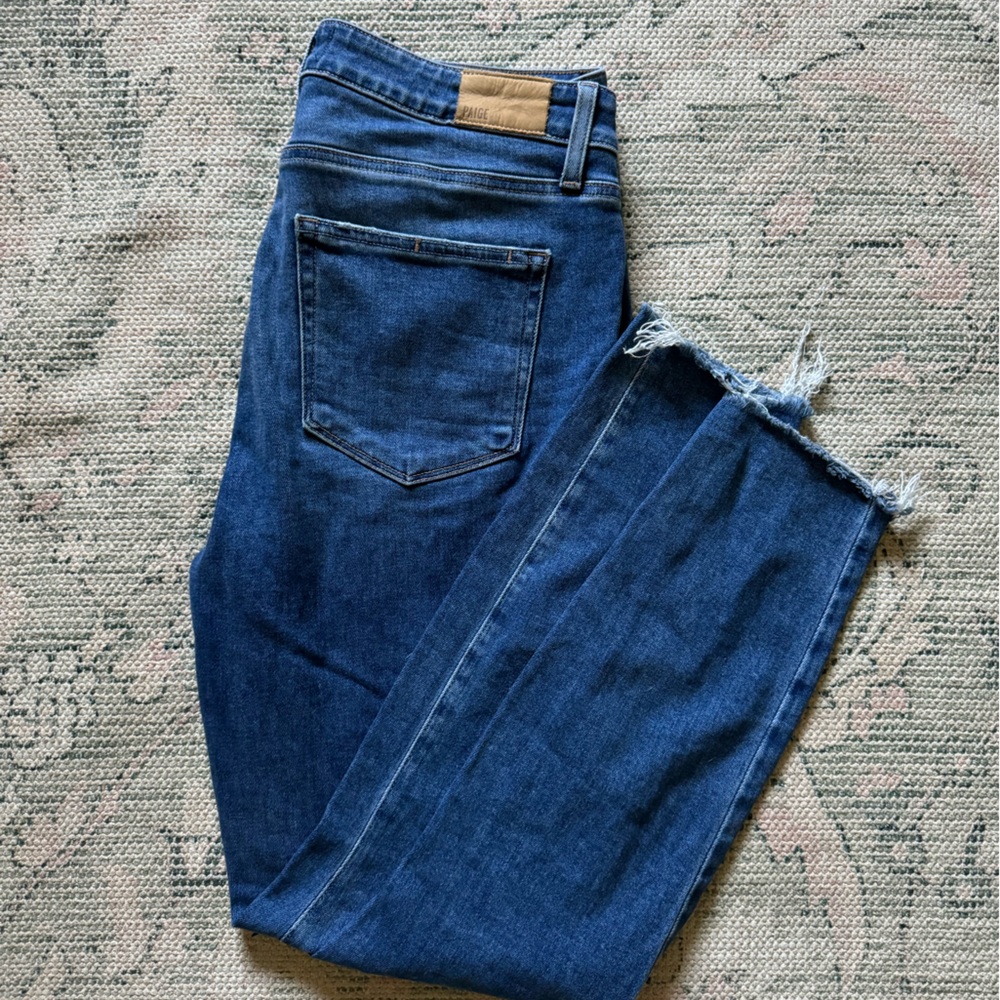 PAIGE Jeans size 30 Hoxton Ankle Mid Rise Raw Hem